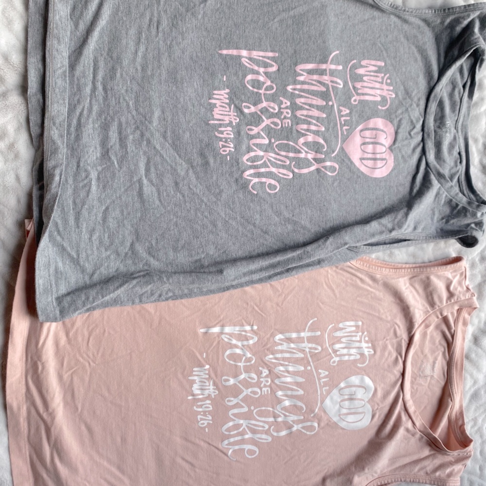 Pink or Grey tank tops